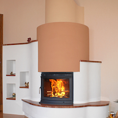 Kamin. Lebendiger Farbmix