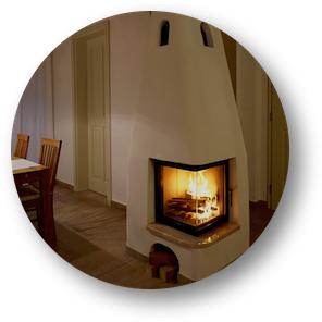 Handgeformter Kamin