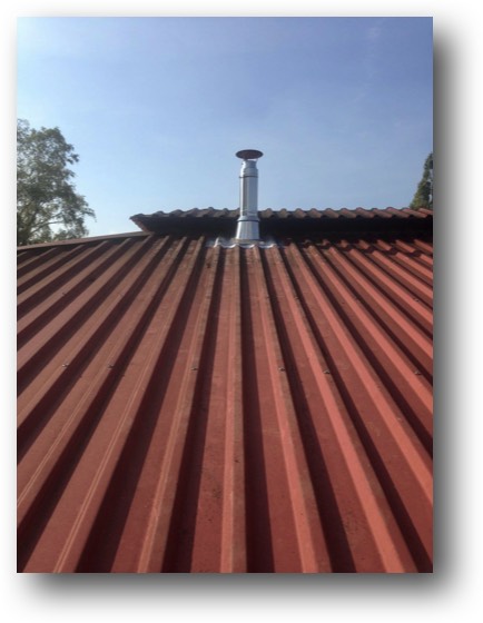 Edelstah-Schornstein für Kamin