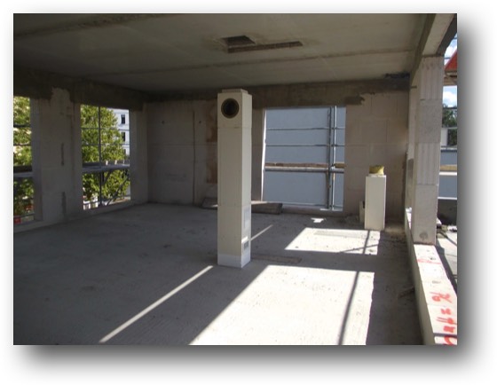 Leichtbauschornstein im Innenbereich